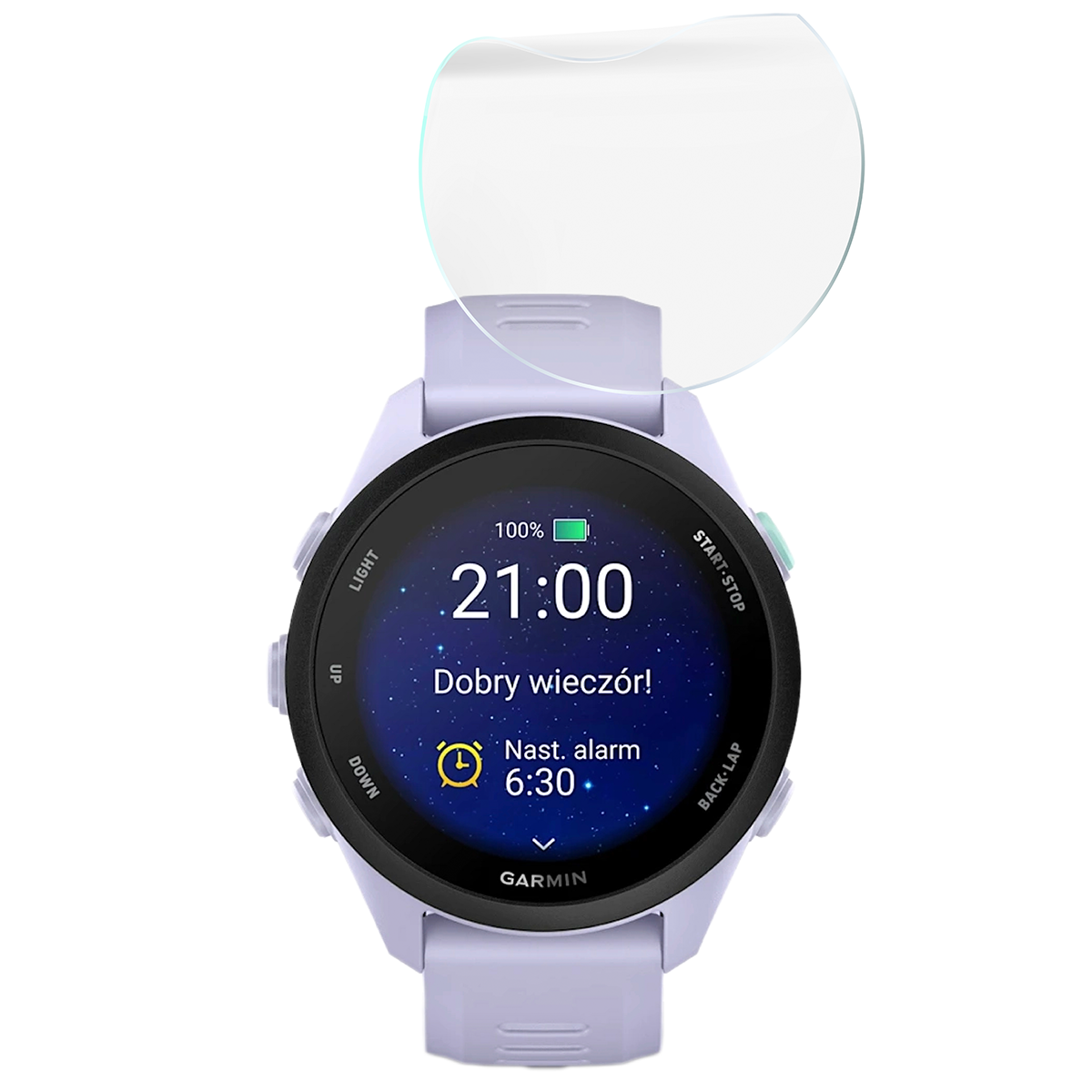 Zestaw folii hydrożelowych Bizon Watch Film Hydrogel Duo dla Garmin Forerunner 70 / 170 / 170 Music