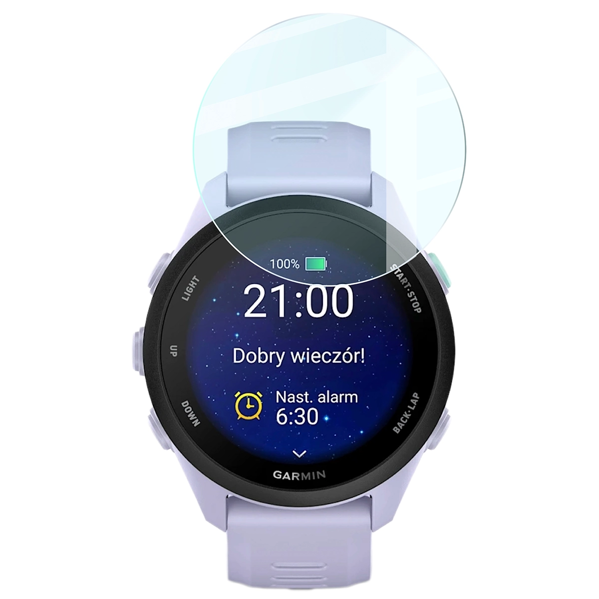 Transparency of the glass Bizon Watch Glass Clear for Garmin Forerunner 70 / 170 / 170 Music