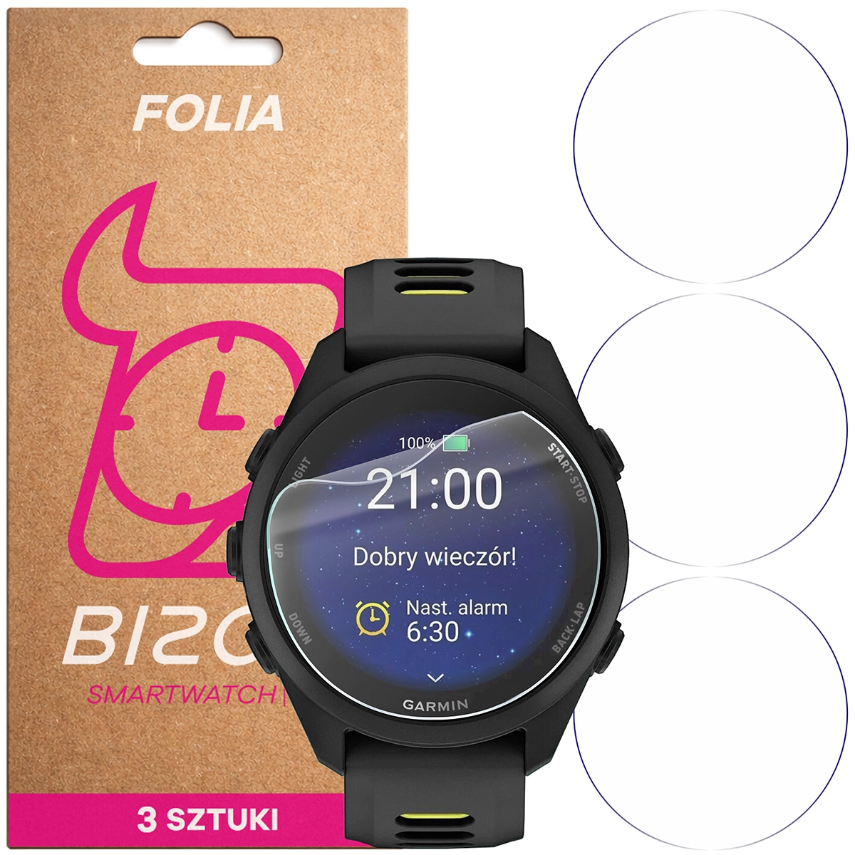 Folia hydrożelowa Bizon Watch Film HydroFlex dla Garmin Forerunner 70