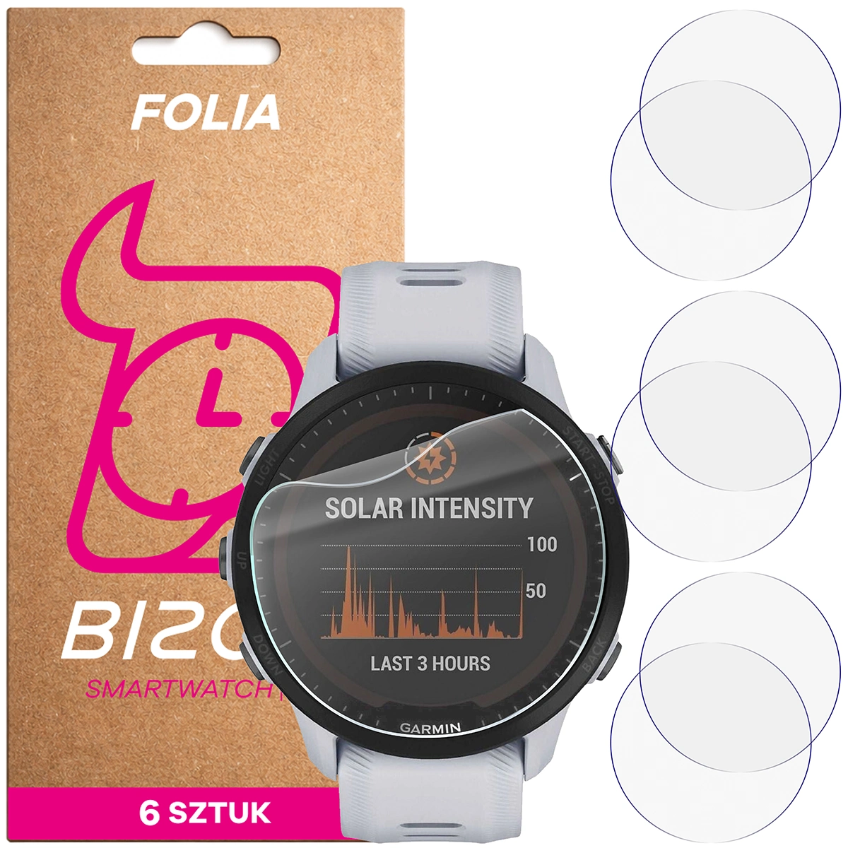 Folia hydrożelowa Bizon Watch Film HydroFlex dla Garmin Forerunner 955
