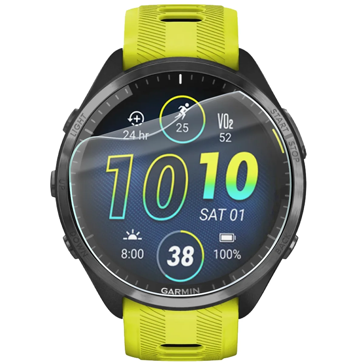 Folia hydrożelowa Bizon Watch Film HydroFlex do Garmin Forerunner 965 na zegarku