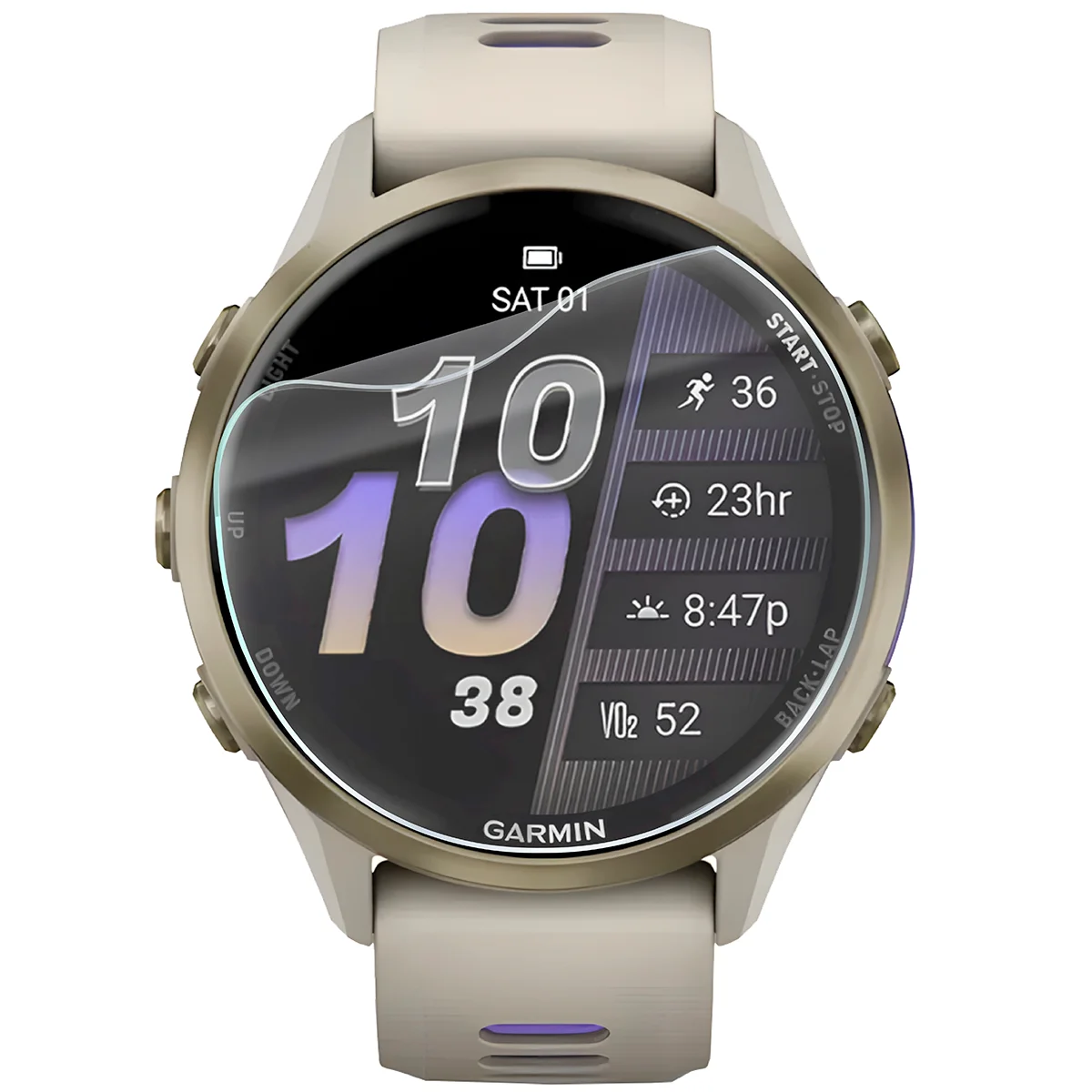 Bizon Watch Film HydroFlex hydrogel fólia a Garmin Forerunner 970 órán