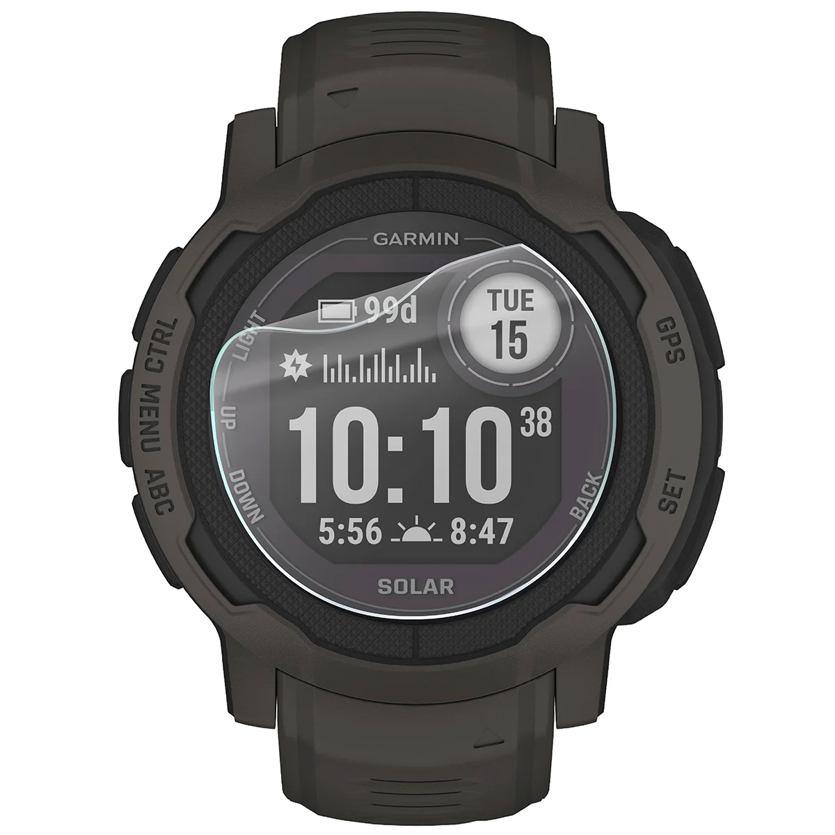 Folia hydrożelowa Bizon Watch Film HydroFlex do Garmin Instinct 2 Solar na zegarku