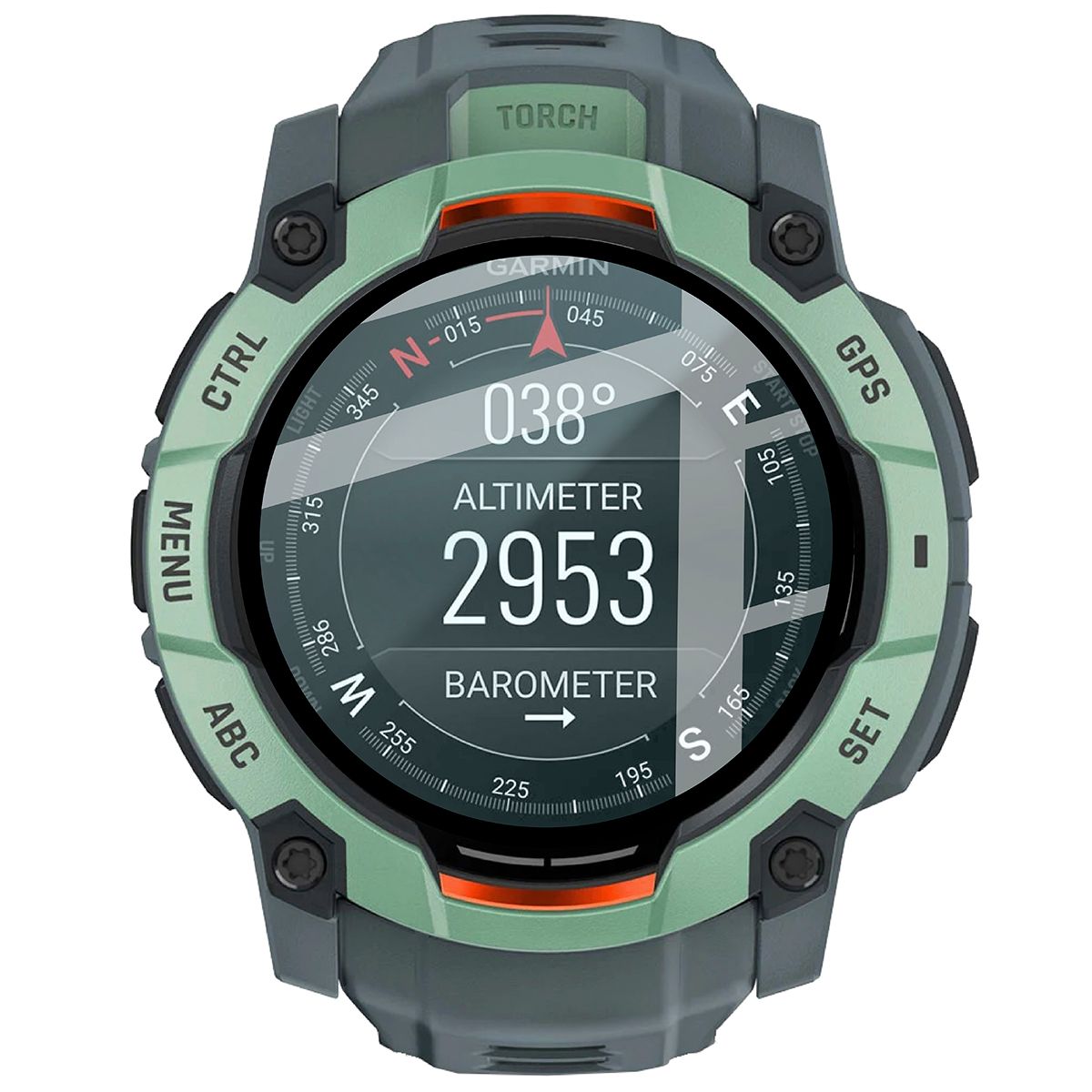 Szkło hybrydowe z czarną ramką idealnie dopasowane do Garmin Instinct 3 45 mm
