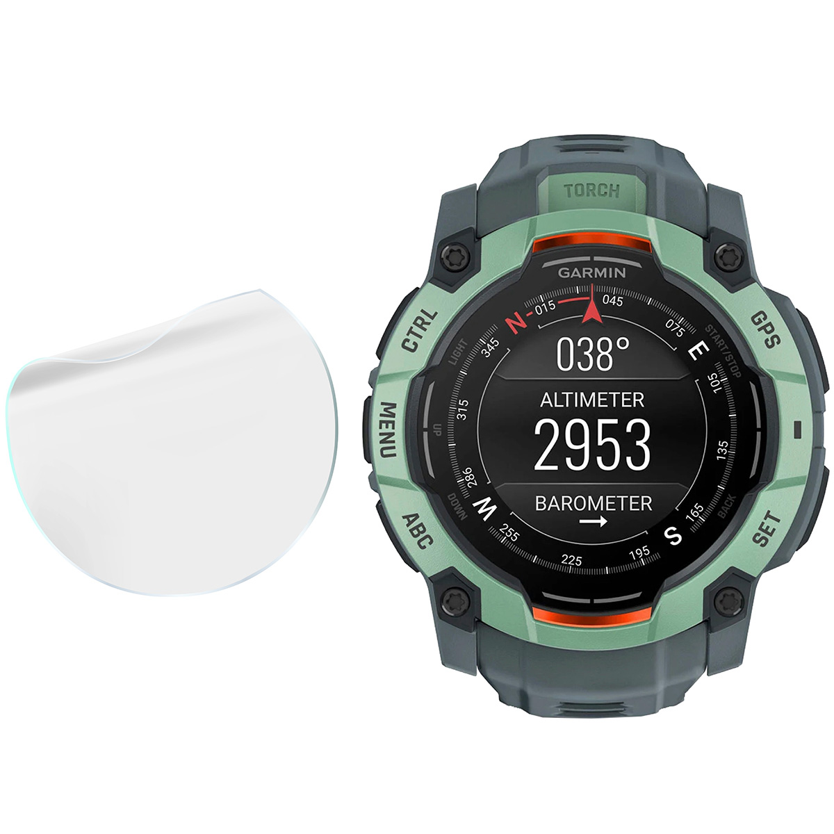 Bizon Glass Watch Hydrogel im Vergleich zum Garmin Instinct 3 45 mm!