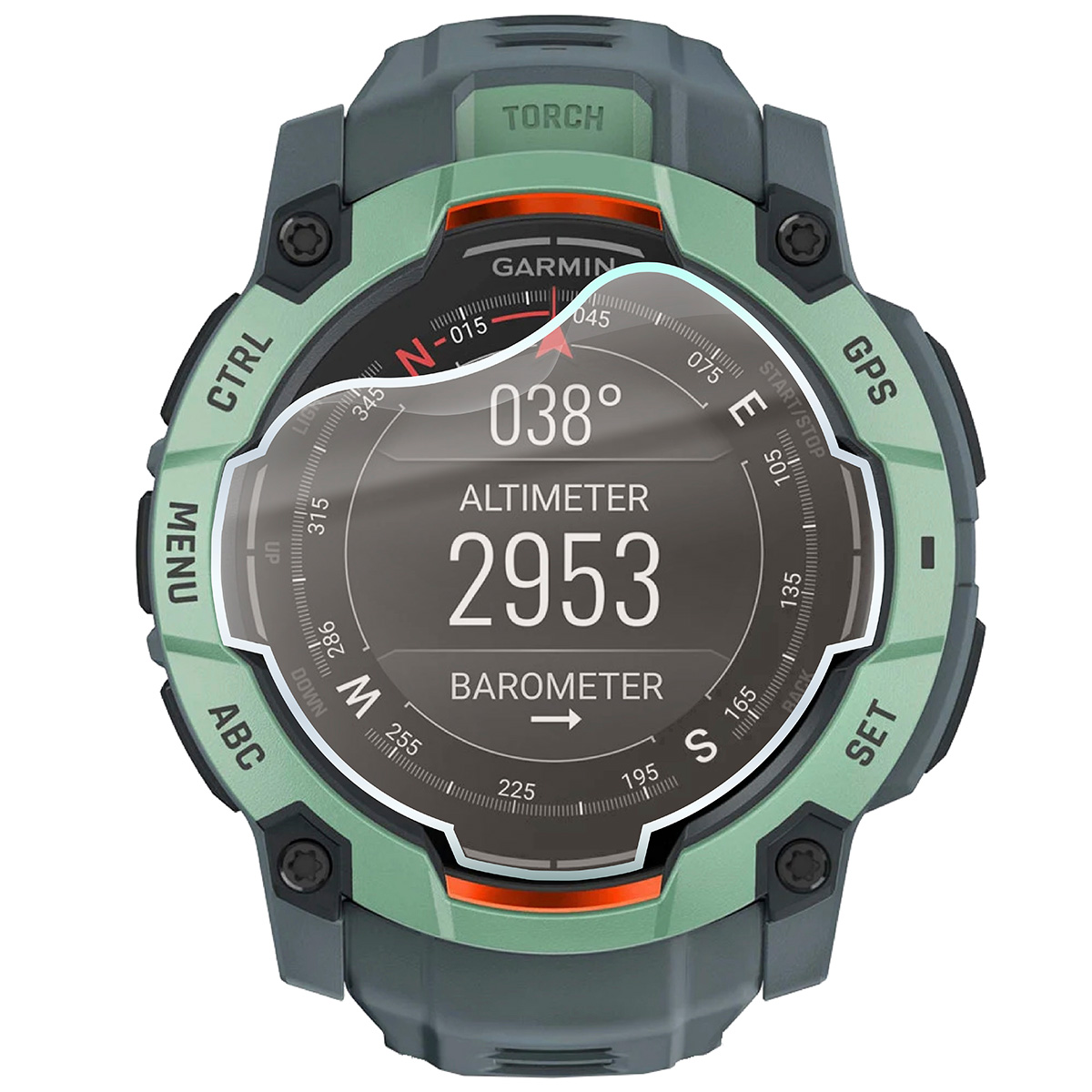 Miarka z wymiarami folii matowej Bizon Glass Watch Film Sun