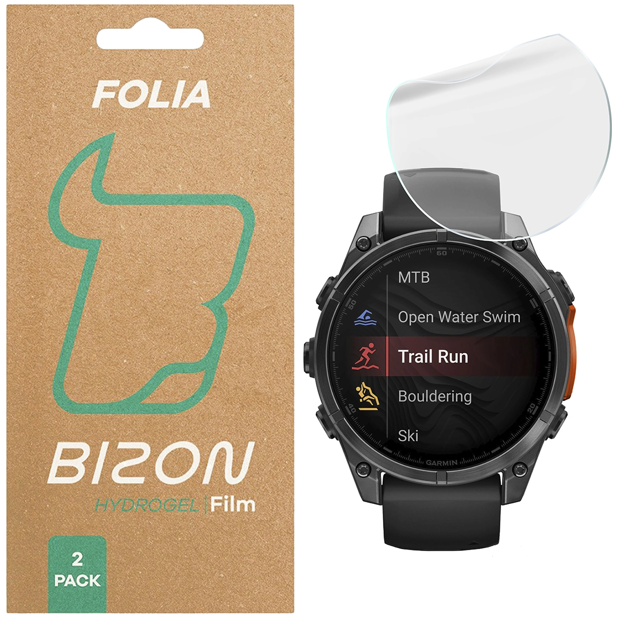 Hydrogel-Folie Bizon Glass Watch Hydrogel für Garmin Tactix 8 AMOLED 47 mm!