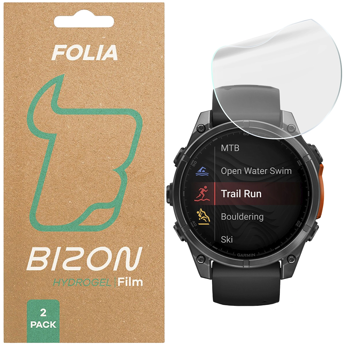 Hydrogel-Folie Bizon Glass Watch Hydrogel für Garmin Tactix 8 AMOLED 51 mm / SOLAR 51 mm!