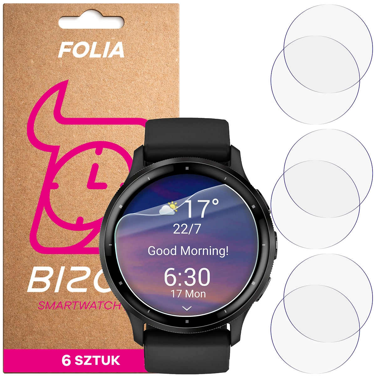 Hydrogelová fólie Bizon Watch Film HydroFlex pro Garmin Venu 3