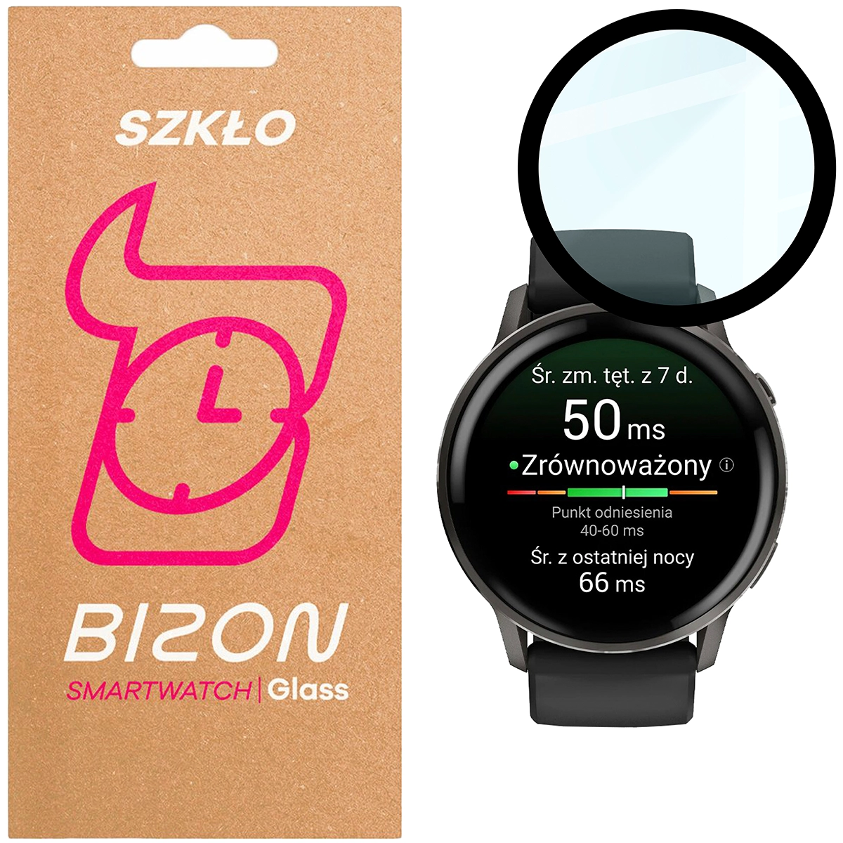 Szkło hybrydowe na smartwatch Bizon Glass Watch Edge dla Garmin Venu 4 41 mm