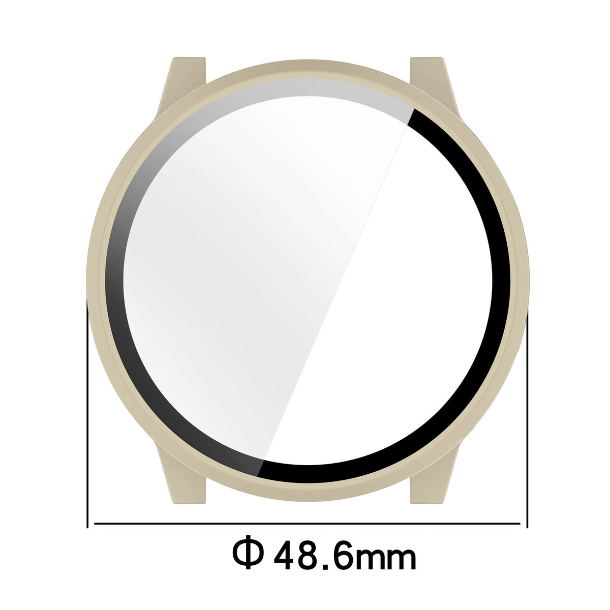 Wymiary etui Bizon Case+Glass Watch do Garmin Venu 4 45 mm