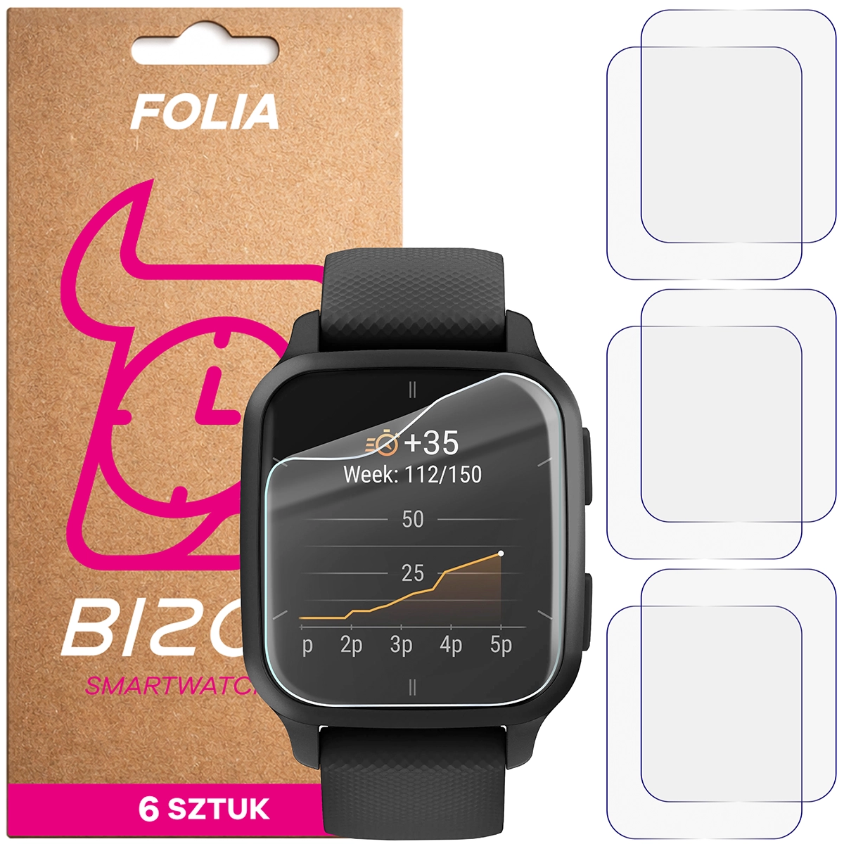 Folia hydrożelowa Bizon Watch Film HydroFlex dla Garmin Venu Sq 2