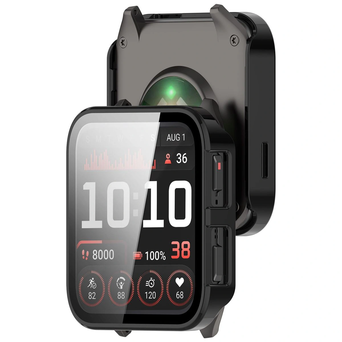 Bizon Case+Glass Watch for Galaxy Watch 8 44 mm