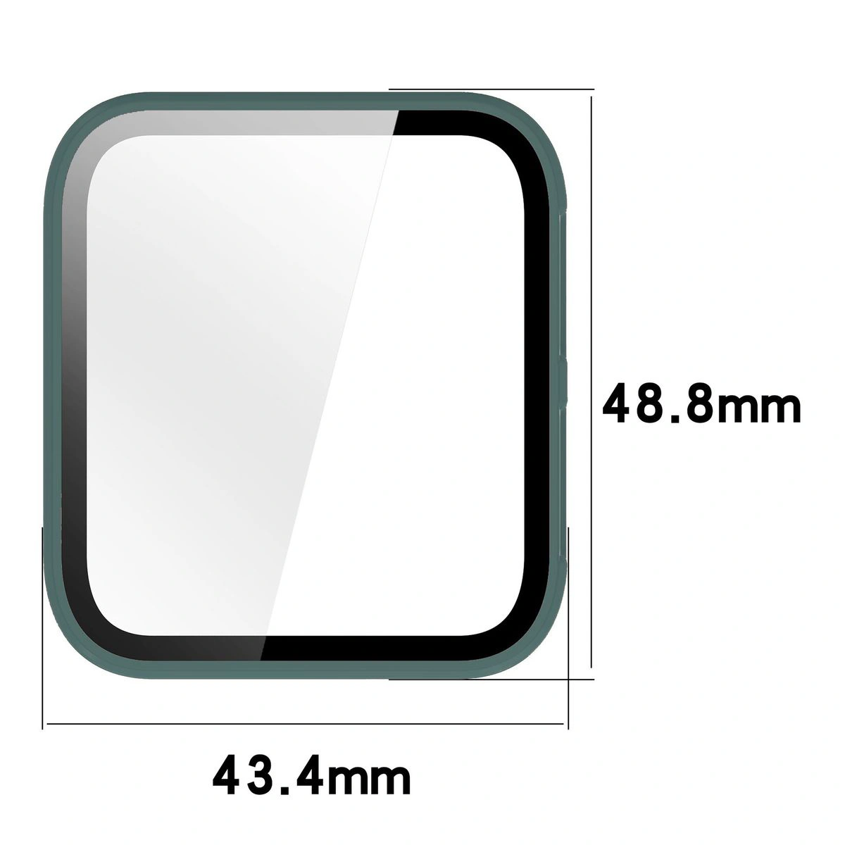Wymiary etui Bizon Case+Glass Watch do Galaxy Watch 8 44 mm