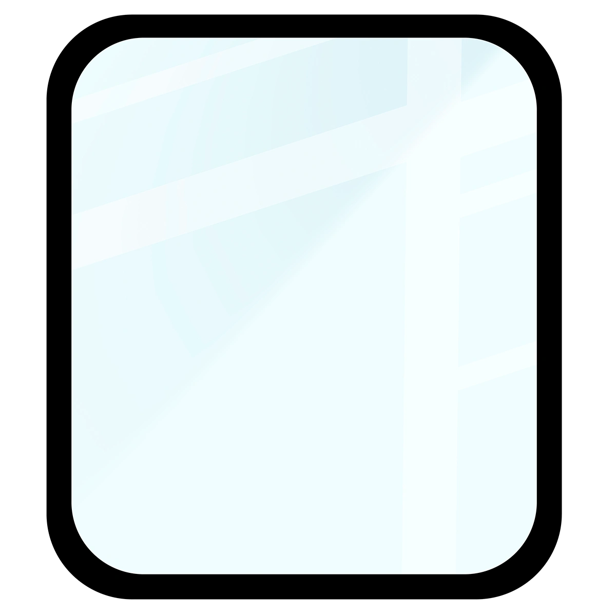 Wymiary szkła hybrydowego Bizon Glass Watch Edge dla Garmin Venu X1