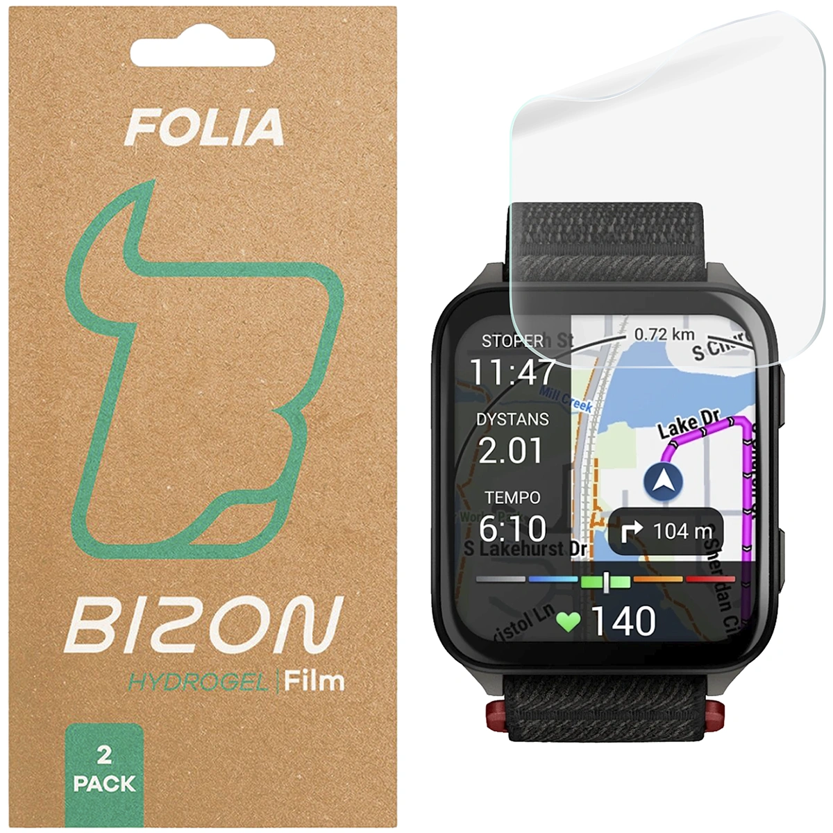 Folia hydrożelowa Bizon Glass Watch Hydrogel dla Garmin Venu X1!