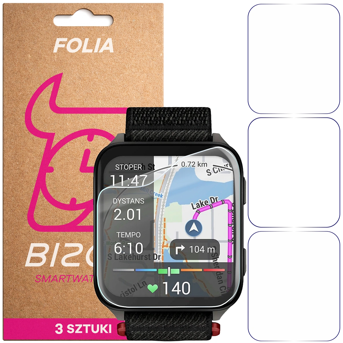 Folia hydrożelowa Bizon Watch Film HydroFlex dla Garmin Venu X1