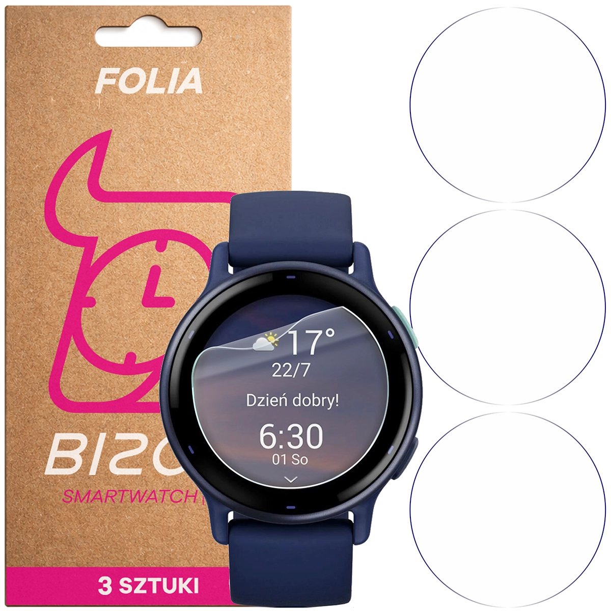 Folia hydrożelowa Bizon Watch Film HydroFlex dla Garmin Vivoactive 5