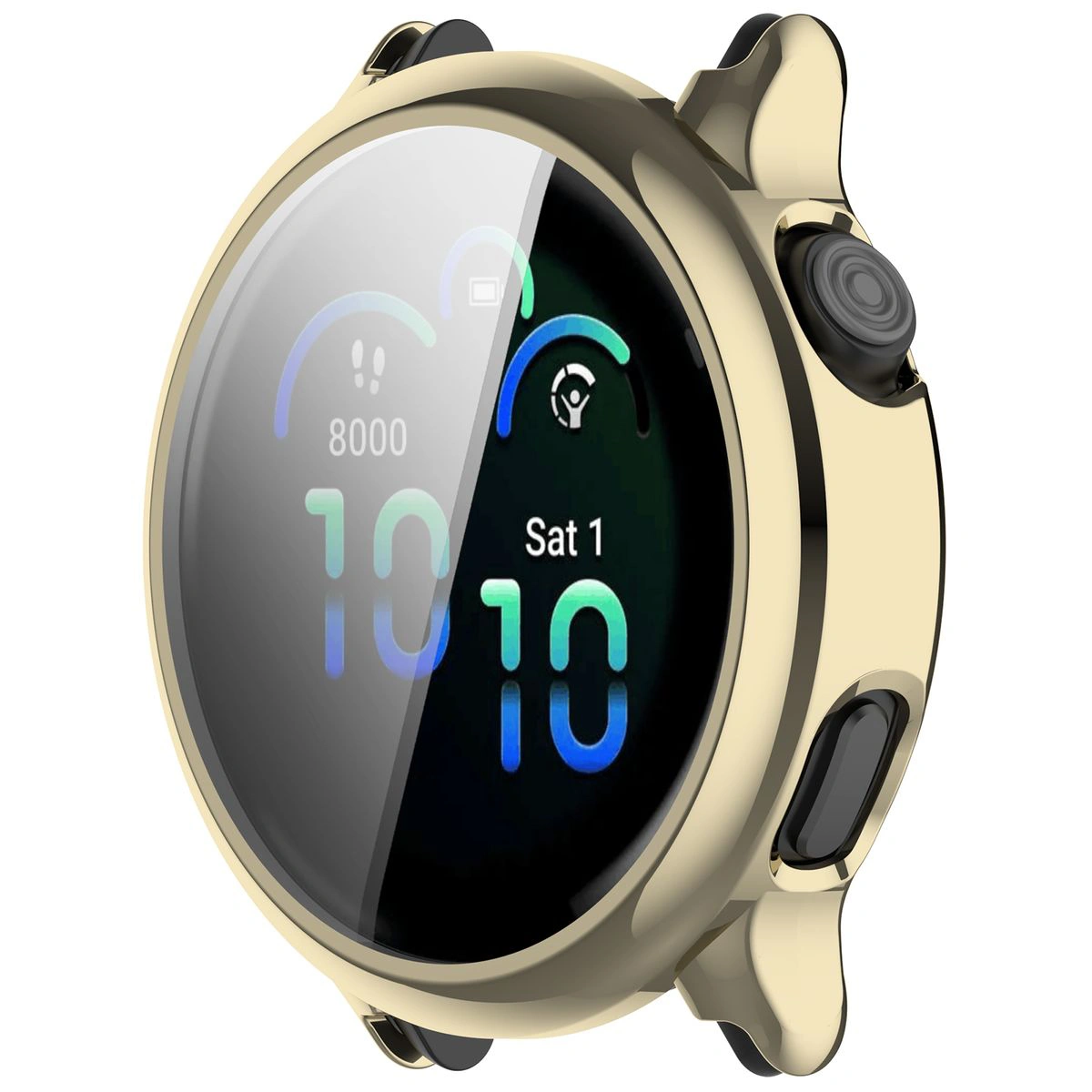 Vorder- und Rückseite des Bizon Case Watch Felipe für Garmin Vivoactive 6