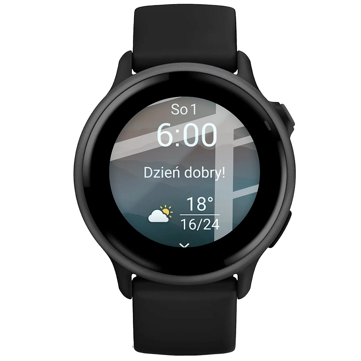 Szkło hybrydowe z czarną ramką idealnie dopasowane do Garmin Vivoactive 6