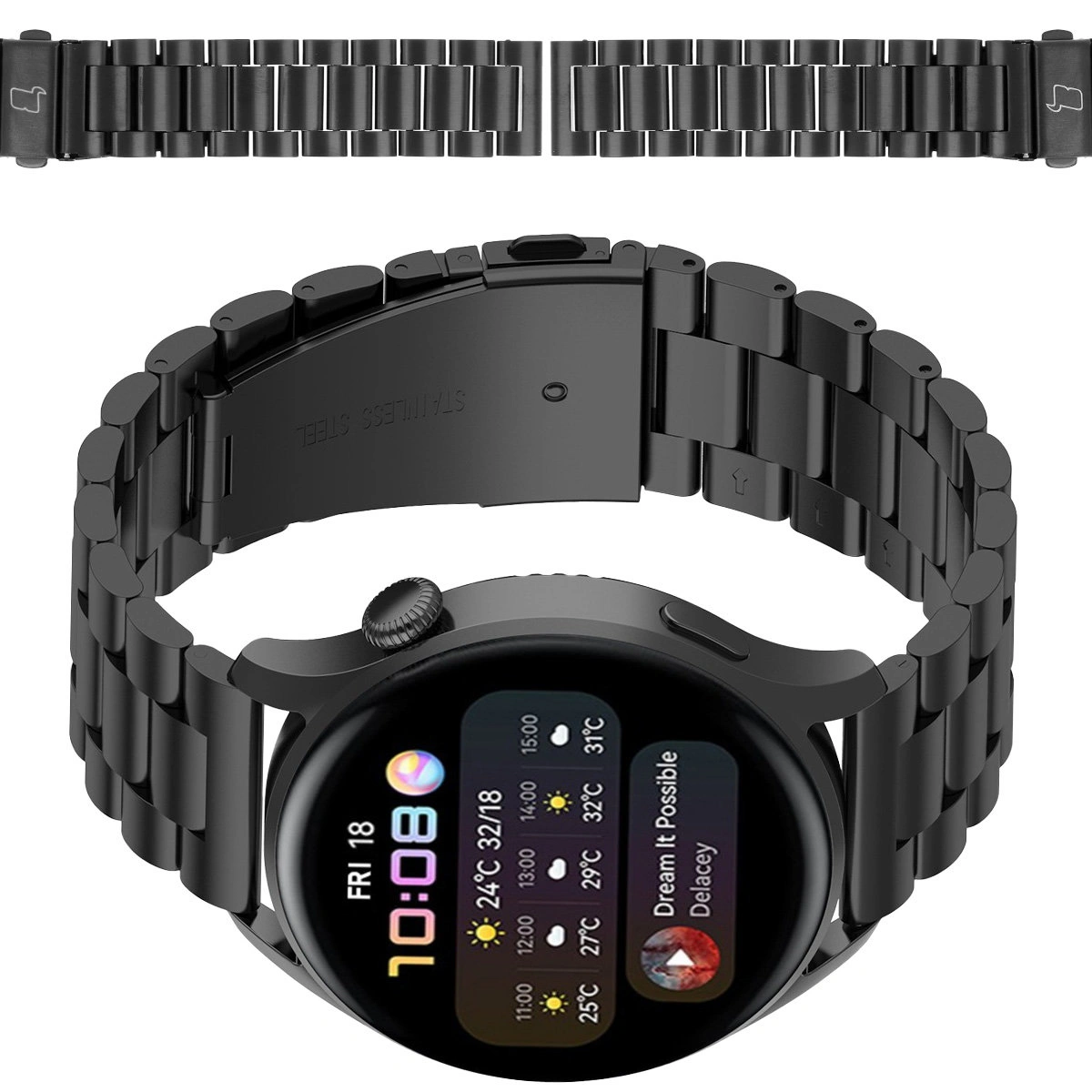 Pasek do zegarka Bizon Strap Watch Aura do Smartwatch 20 mm