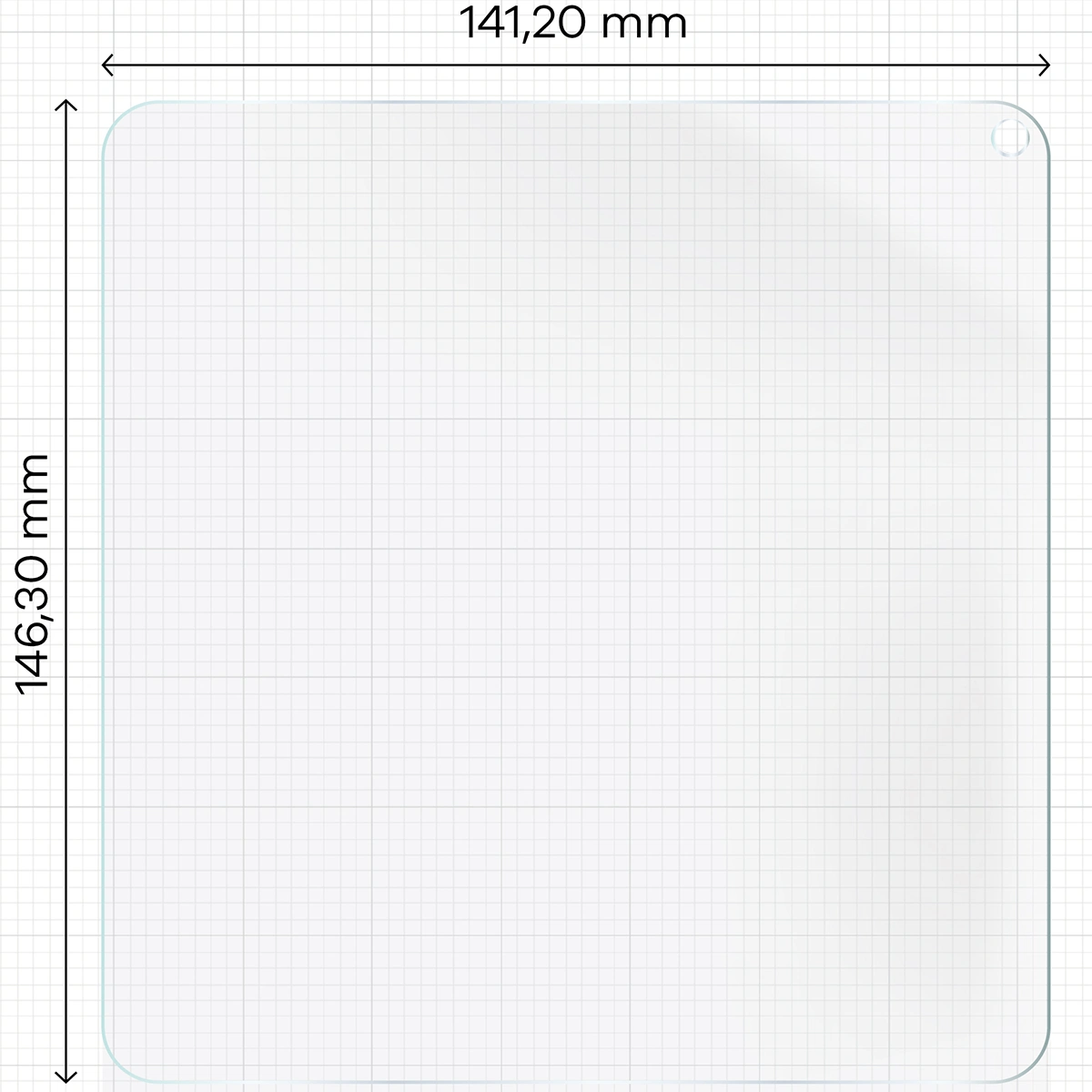 Maßband mit den Abmessungen der Hydrogel-Folie Bizon Glass Hydrogel Mid Duo für Google Pixel 10 Pro Fold 