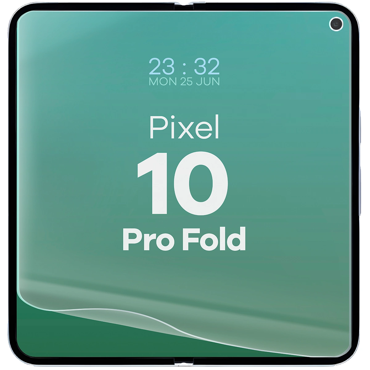 Hydrogel-Folie für Google Pixel 10 Pro Fold neben dem Telefon