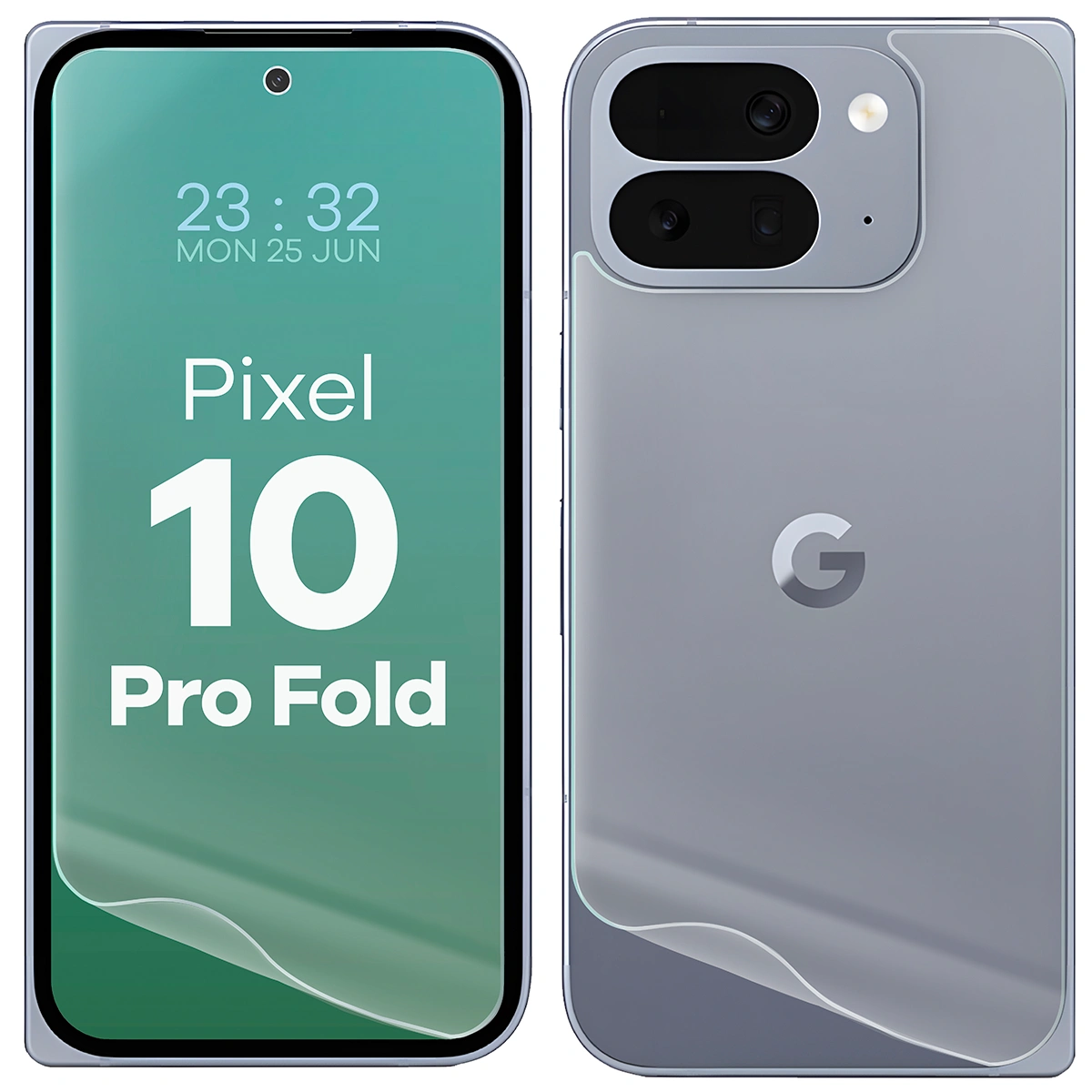 Transparenz des Sets aus Hydrogel-Folien für das Bizon Glass Hydrogel Pack für Google Pixel 10 Pro Fold