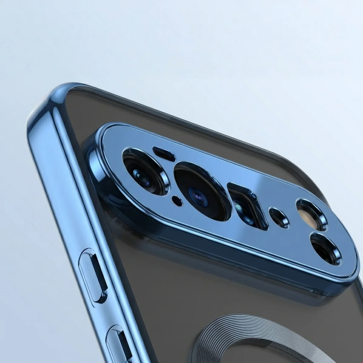 Metallischer Rahmen, erhöhte Kanten und integrierte Abdeckungen im Bizon Case EduardO für Google Pixel 10 Pro XL