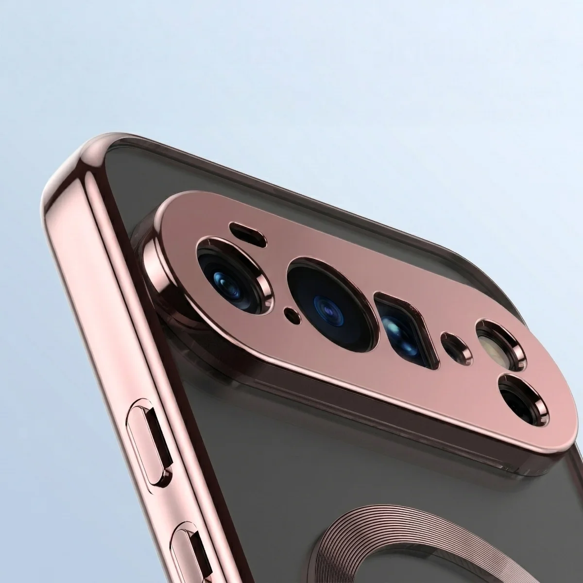 Metaliczna ramka, podniesione krawędzie i zintegrowane osłony w etui Bizon Case EduardO do Google Pixel 10 Pro XL