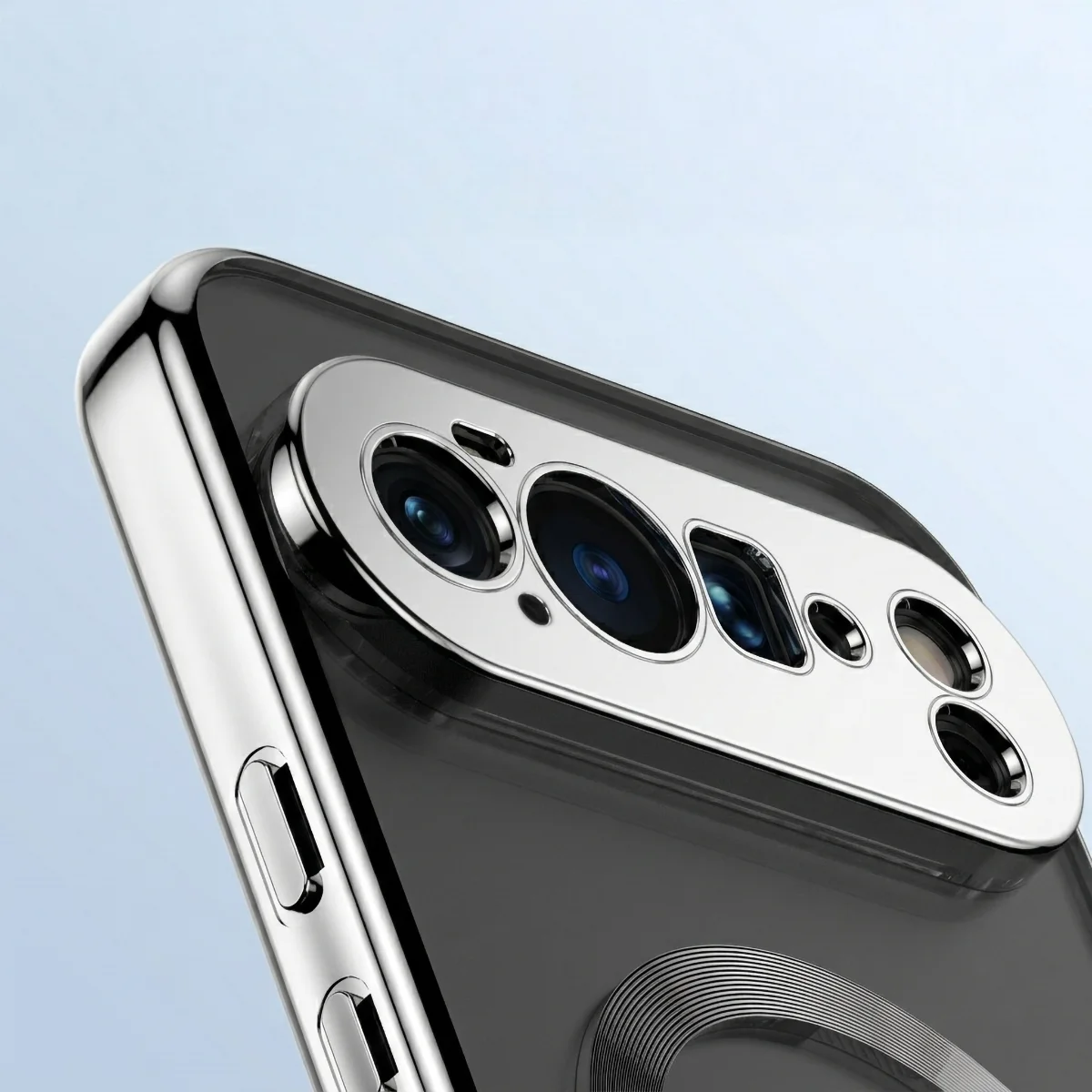 Metaliczna ramka, podniesione krawędzie i zintegrowane osłony w etui Bizon Case EduardO do Google Pixel 10 Pro XL