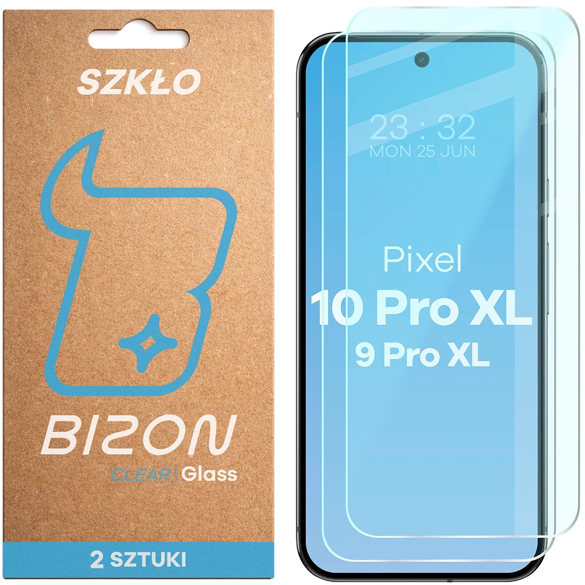 Szkło hartowane Bizon Glass Clear Duo do Google Pixel 10 Pro XL / Google Pixel 9 Pro XL
