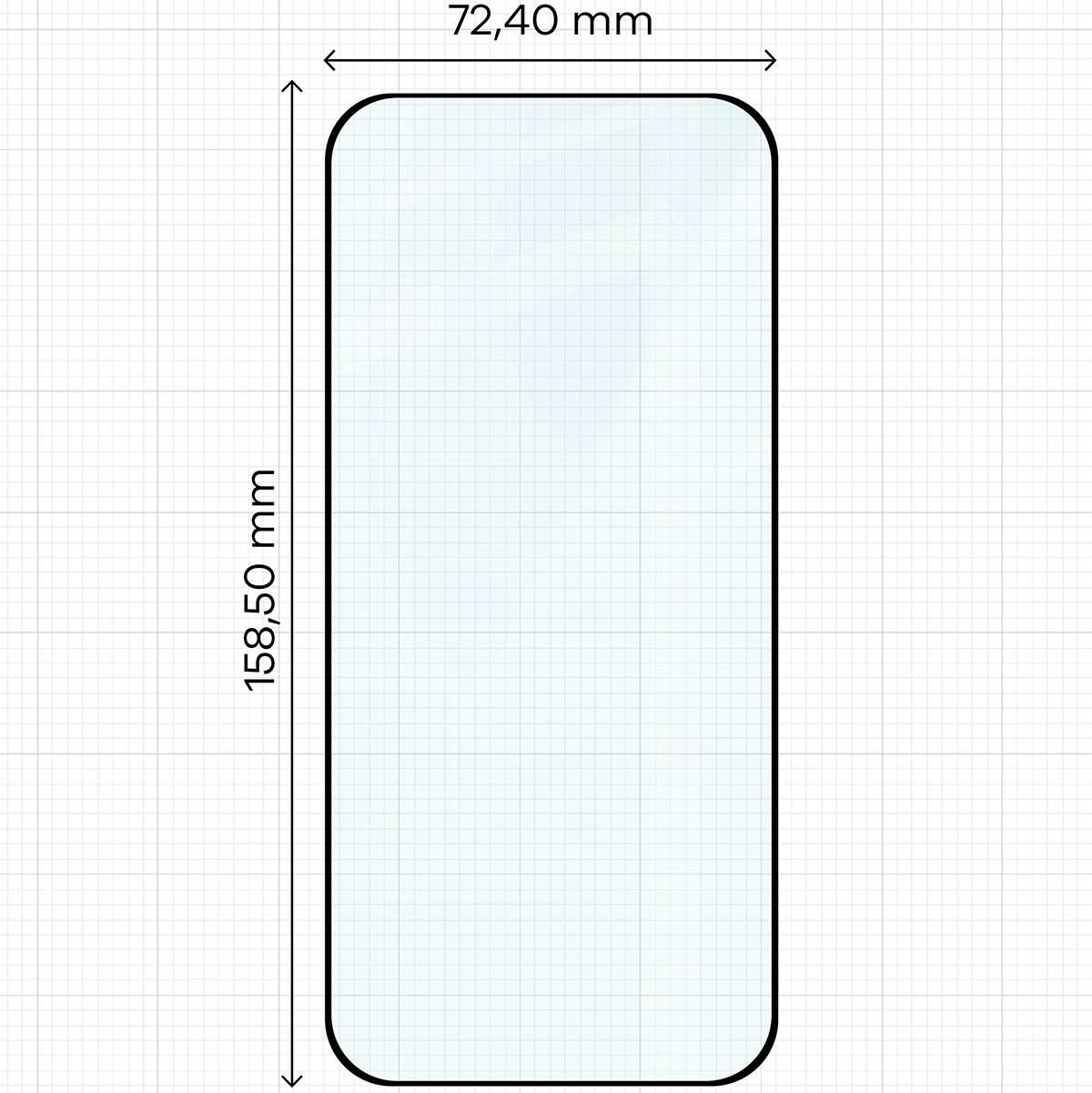 Wymiary szkła Bizon Glass Edge Duo do Google Pixel 10 Pro XL / Google Pixel 9 Pro XL