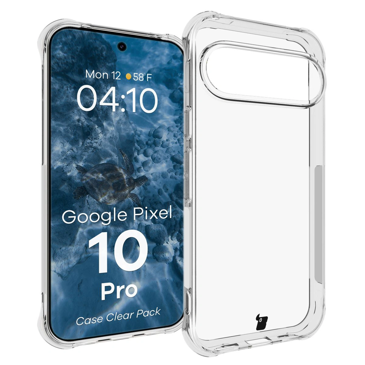 Wzmocnione narożniki, podwyższone krawędzie ekranu i kropkowana struktura w etui Bizon Case Salpa do Google Pixel 10 Pro