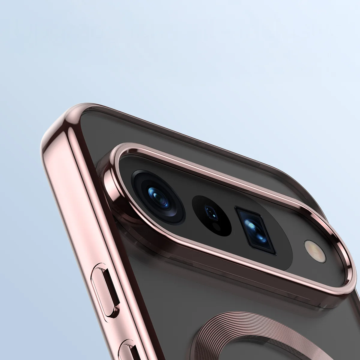 Metaliczna ramka, podniesione krawędzie i zintegrowane osłony w etui Bizon Case EduardO do Google Pixel 10 / Google Pixel 10 Pro