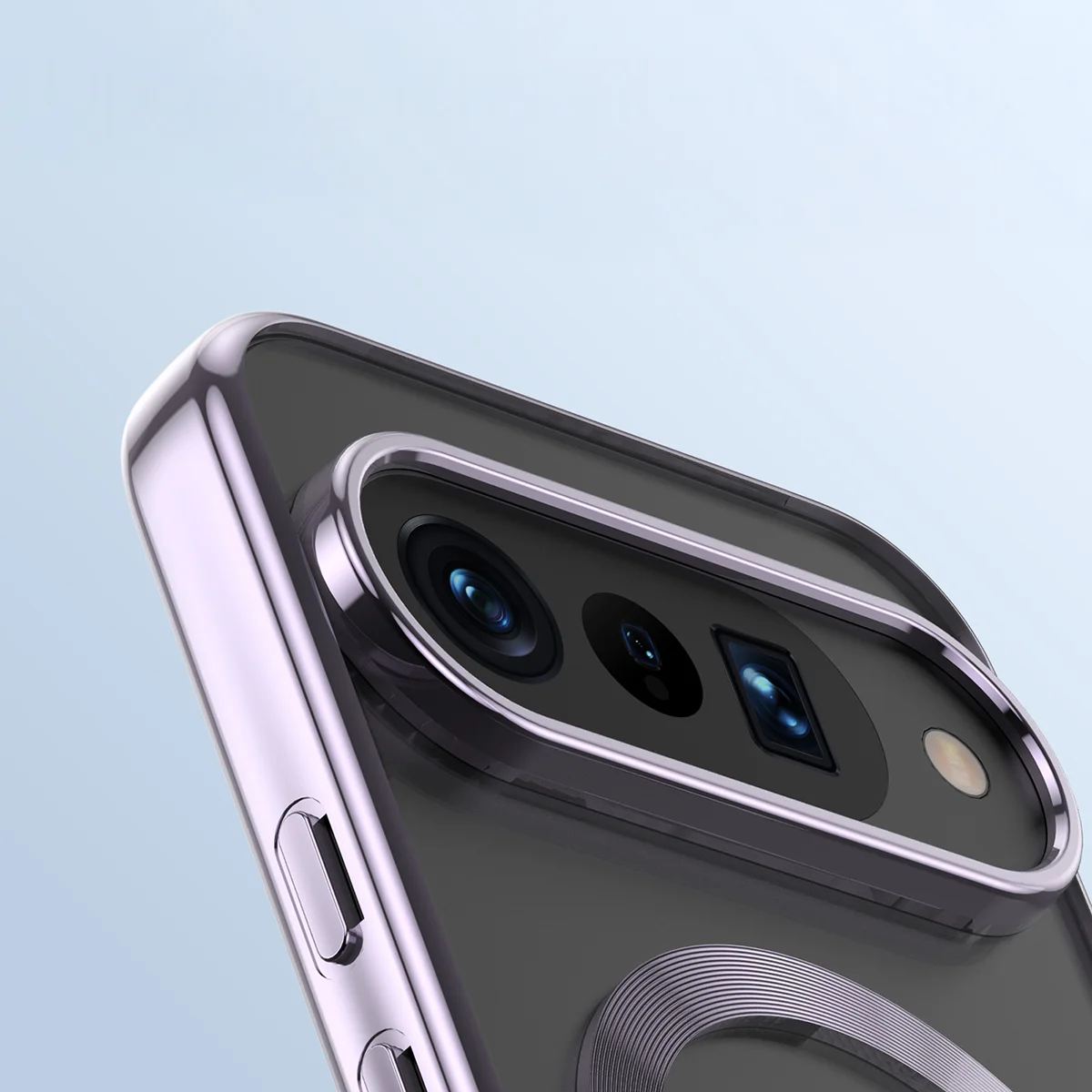 Metaliczna ramka, podniesione krawędzie i zintegrowane osłony w etui Bizon Case EduardO do Google Pixel 10 / Google Pixel 10 Pro