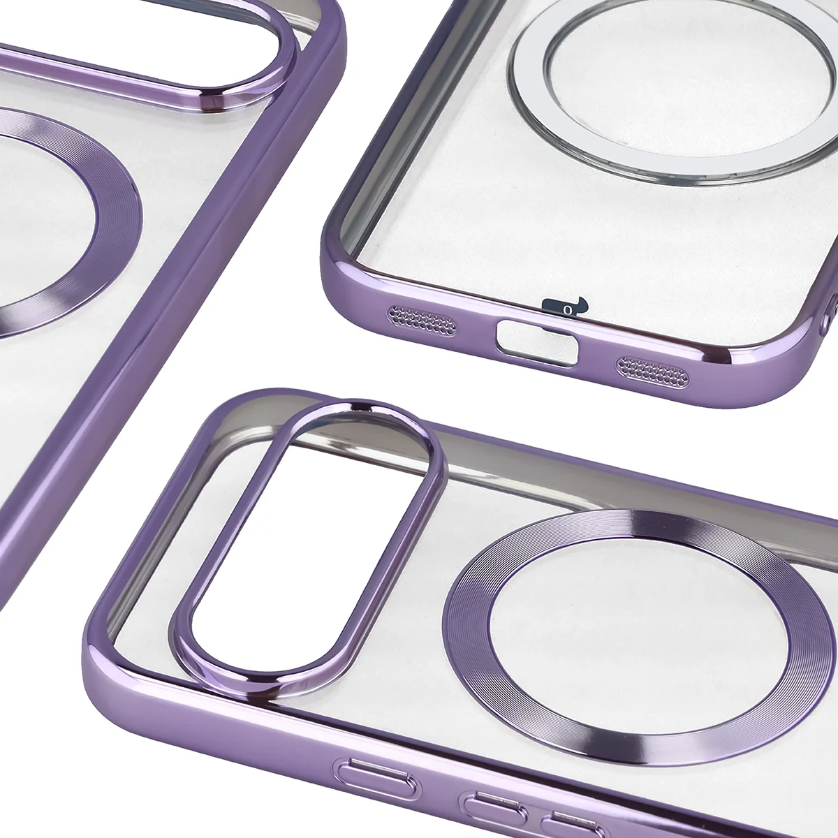 Zbliżenie na wbudowaną ochronę aparatu w Bizon Case EduardO do Google Pixel 10 / Google Pixel 10 Pro