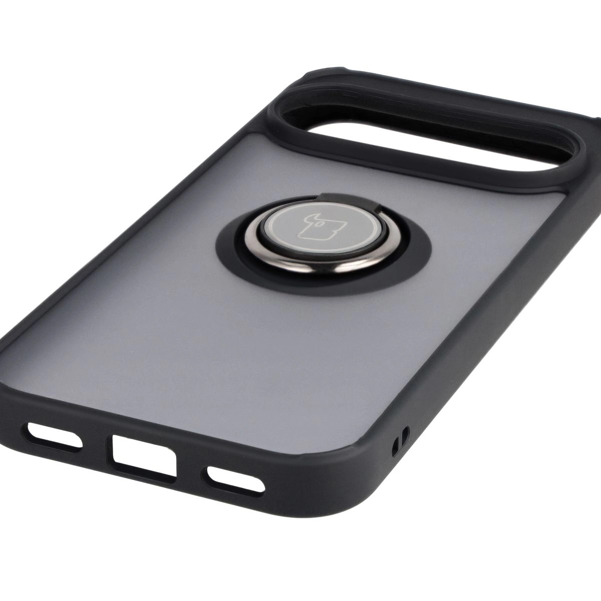 Precyzyjne wycięcia, zintegrowane osłony oraz wycięcie na smyczkę w etui Bizon Case Hybrid Ring do Google Pixel 10 / Google Pixel 10 Pro