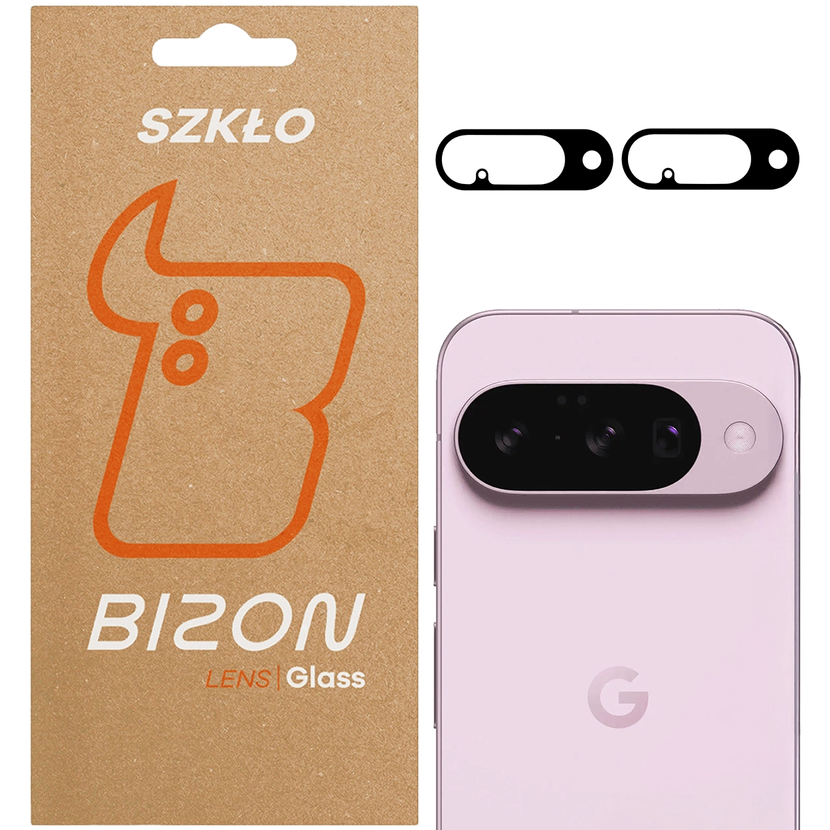 Box and 2 pieces of Bizon Glass Lens for Google Pixel 10