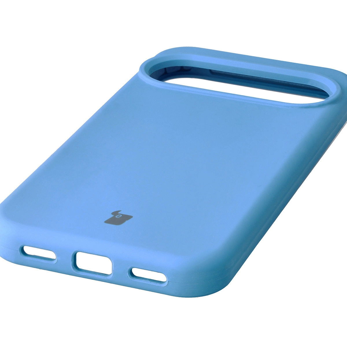 Close-up of precise cutouts and wireless charging capability in the Bison Soft Case for Google Pixel 10 / Google Pixel 10 Pro