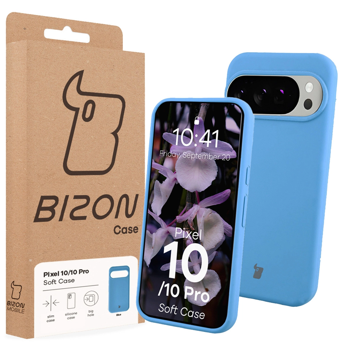 Front of the Bison Case box with a dedicated label for Google Pixel 10 / Google Pixel 10 Pro