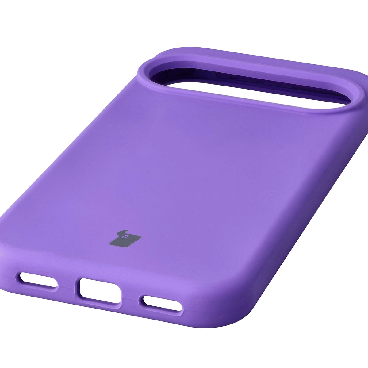 Close-up of precise cutouts and wireless charging capability in the Bison Soft Case for Google Pixel 10 / Google Pixel 10 Pro