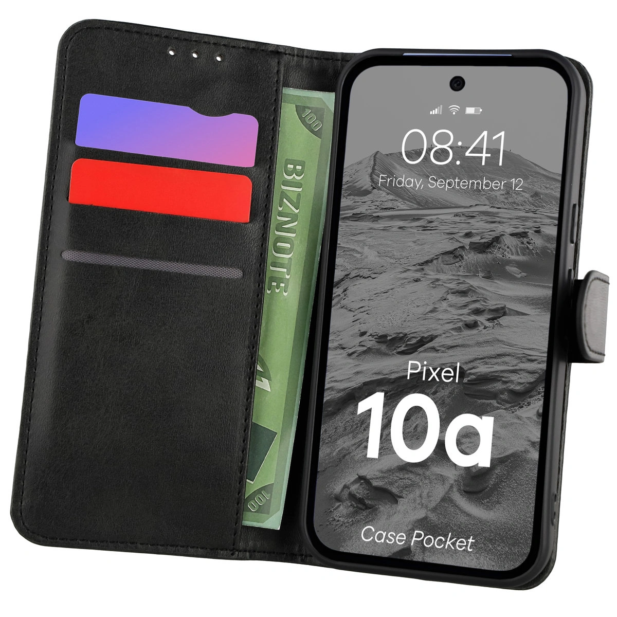 Flap case with card slots Bison Case Pocket for Google Pixel 10a