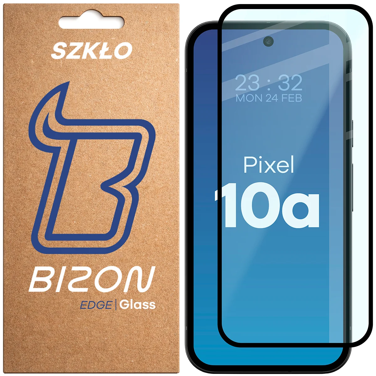 Szkło hartowane na cały ekran Bizon Glass Edge dla Google Pixel 10a