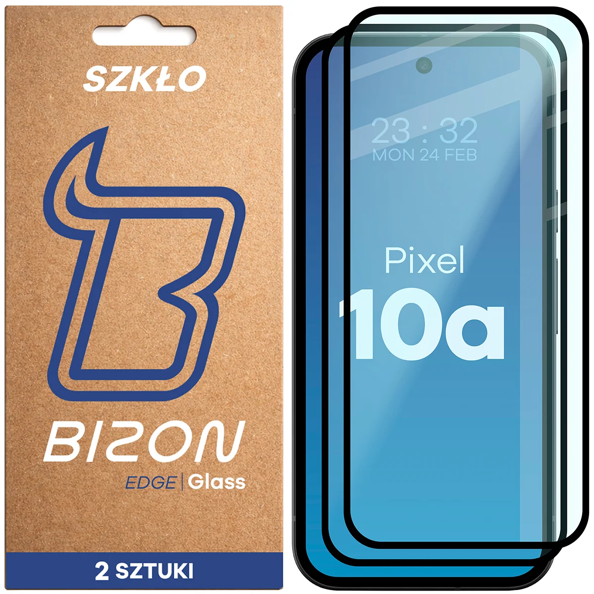 Szkło hartowane na cały ekran Bizon Glass Edge Duo dla Google Pixel 10a