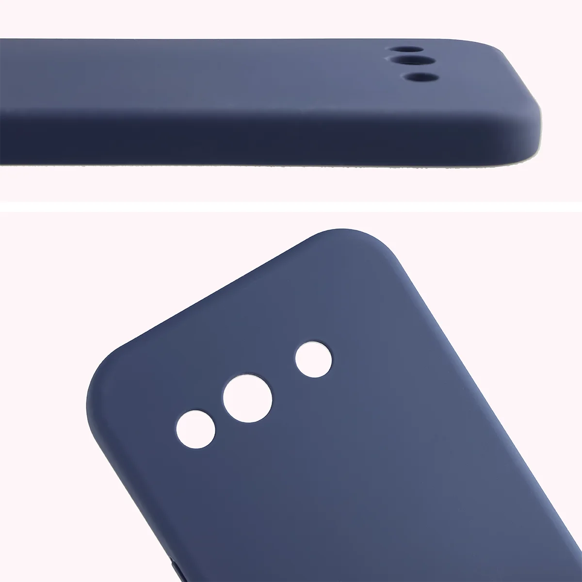 Zbliżenie na wycięcia na obiektywy w etui Bizon Soft Case do Google Pixel 10a