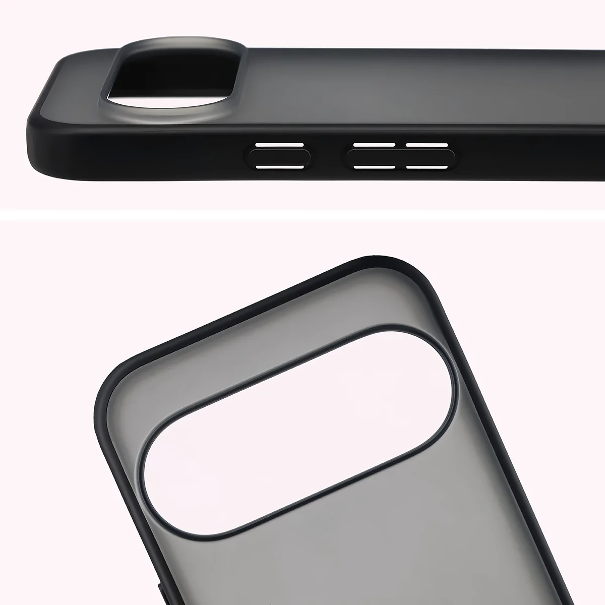 Plný výřez a zvýšené okraje fotoaparátu v pouzdru Bizon Case Angelo pro Google Pixel 11 Pro XL / 10 Pro XL