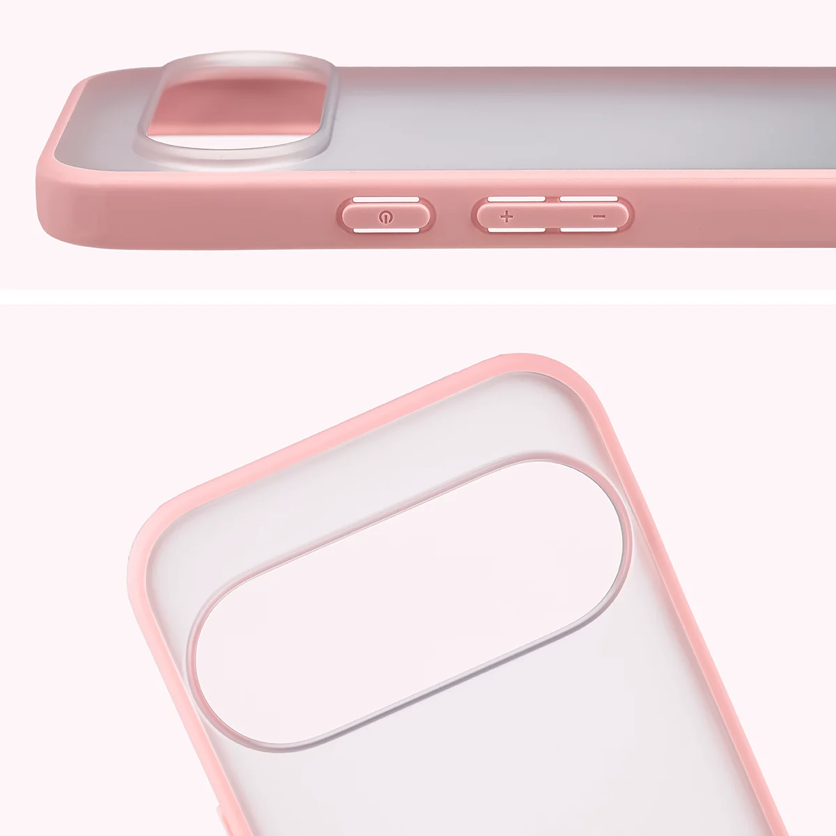 Úplný výřez a zvýšené okraje fotoaparátu v pouzdře Bizon Case Angelo pro Google Pixel 11 Pro XL / 10 Pro XL