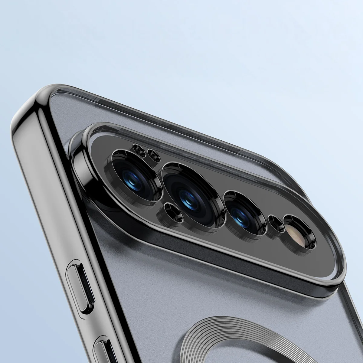 Metallic frame, raised edges, and integrated covers in the Bizon Case EduardO for Google Pixel 11 Pro XL