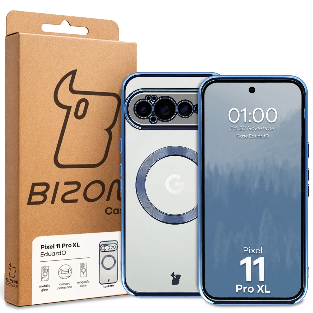Front of the Bizon Case box with a dedicated label for Google Pixel 11 Pro XL